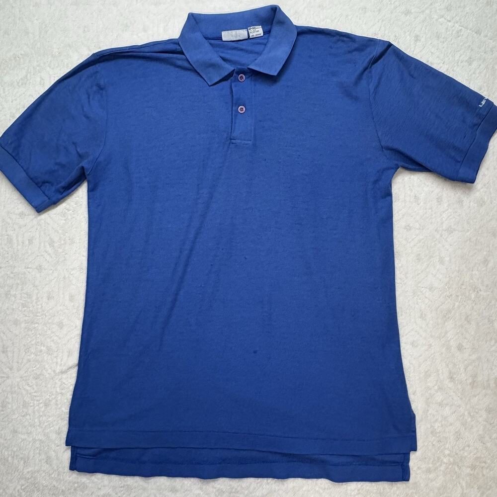 Vintage Levis Polo Shirt Adult Large Blue Collared Dress Shirt 1980s USA Jeans